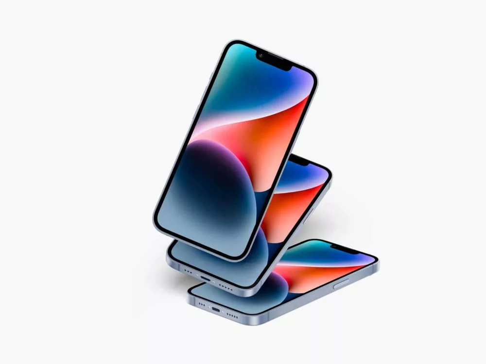 Free iPhone 14 UI Mockup (Six Color Styles)