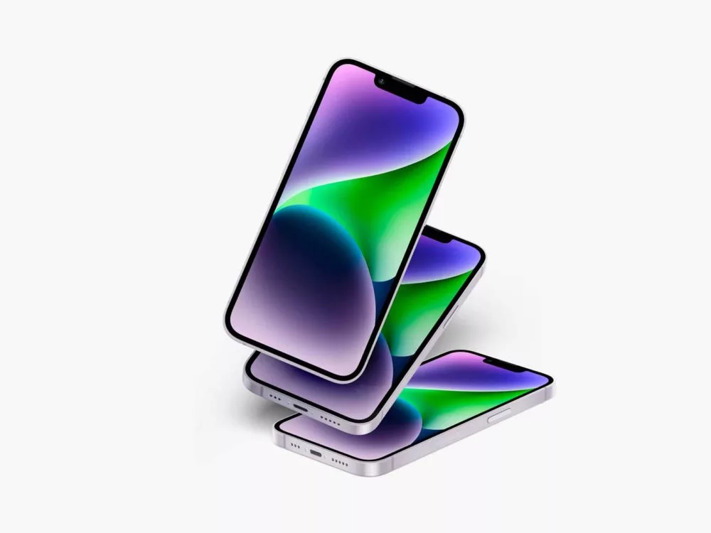 Free iPhone 14 UI Mockup (Six Color Styles)
