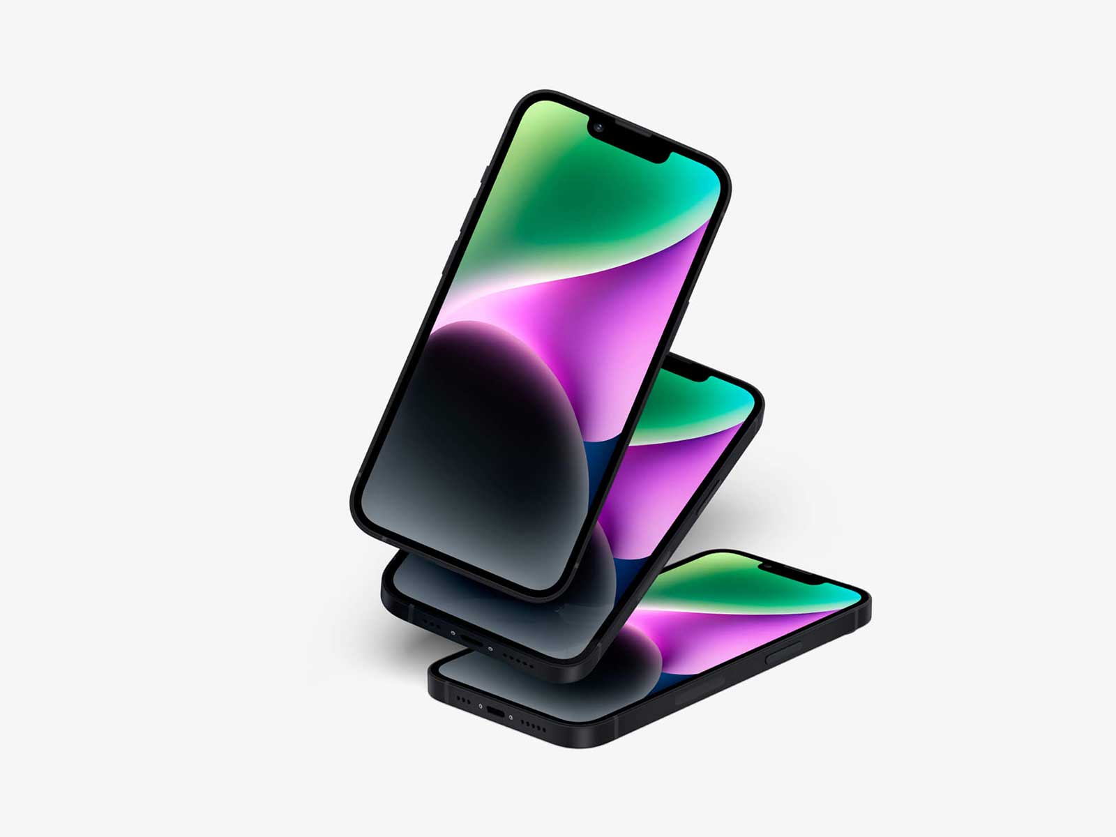 iPhone 14 UI Mockup (Six Color Styles) | Free Mockup