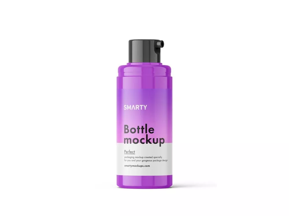 Glossy Pump Bottle Free Mockup: Elevate Your Product Presentation!
