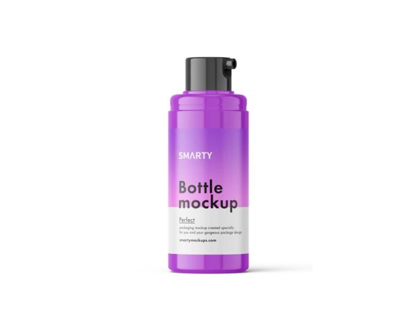 Glossy Pump Bottle Free Mockup