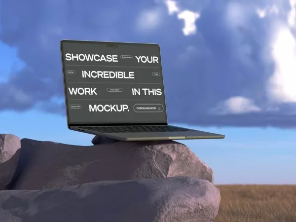 MacBook Free PSD Mockup