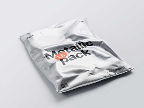 Metallic Mailer Bag Free Mockup