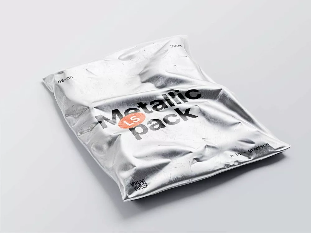 Metallic Mailer Bag Free Mockup: Delivering Luxe Impressions