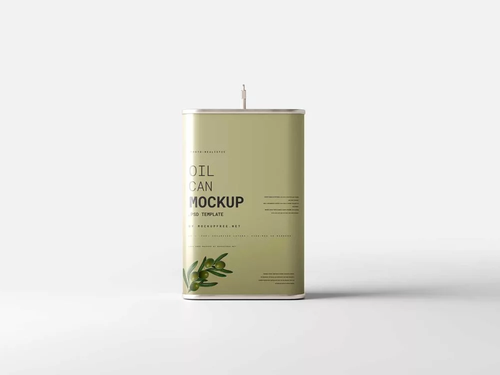 Oil Can Mockups Free PSD: Elevate Your Packaging Design