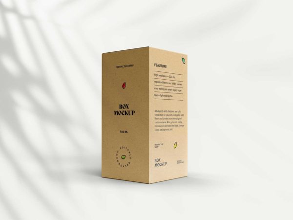 Paper Box Mockup Free PSD