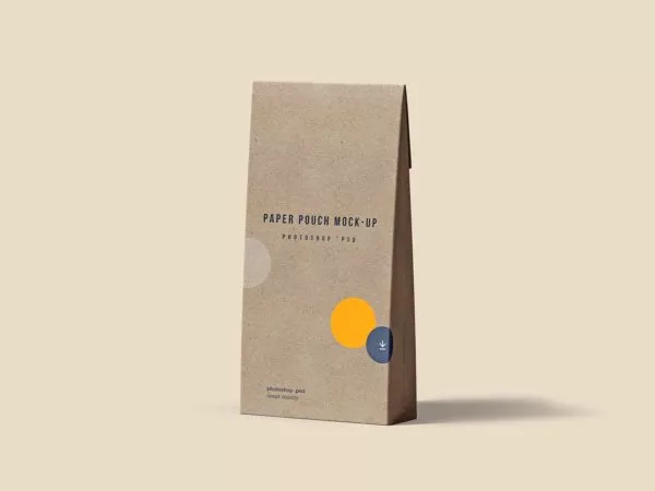 Paper Food Pouch/Bag PSD Mockup