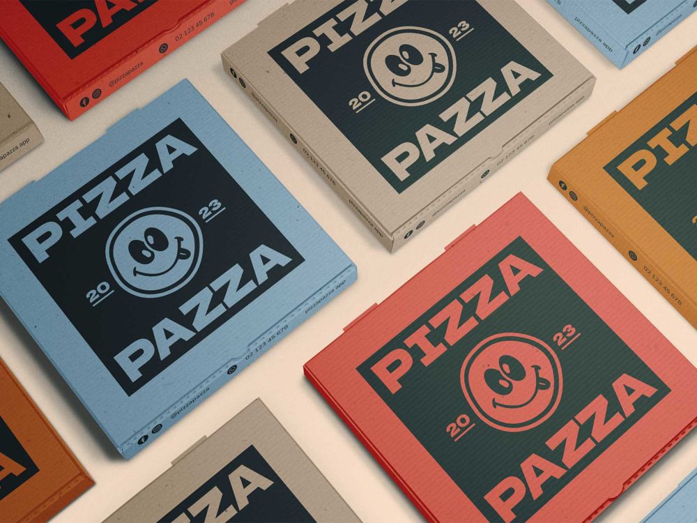 Pizza Box Packaging Free Mockup