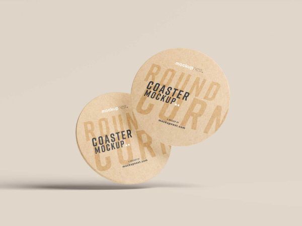 Round Coaster Free Mockups