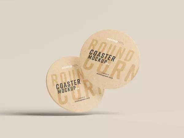 Round Coaster Mockups
