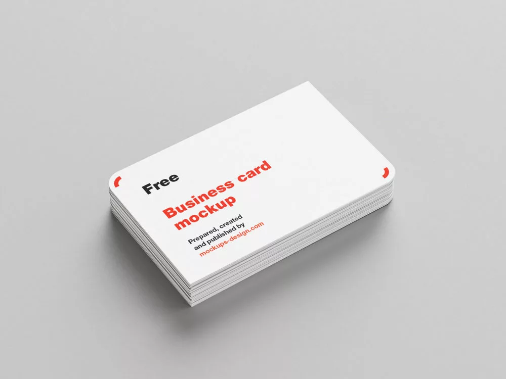 Rounded Corner Business Card Free Mockups