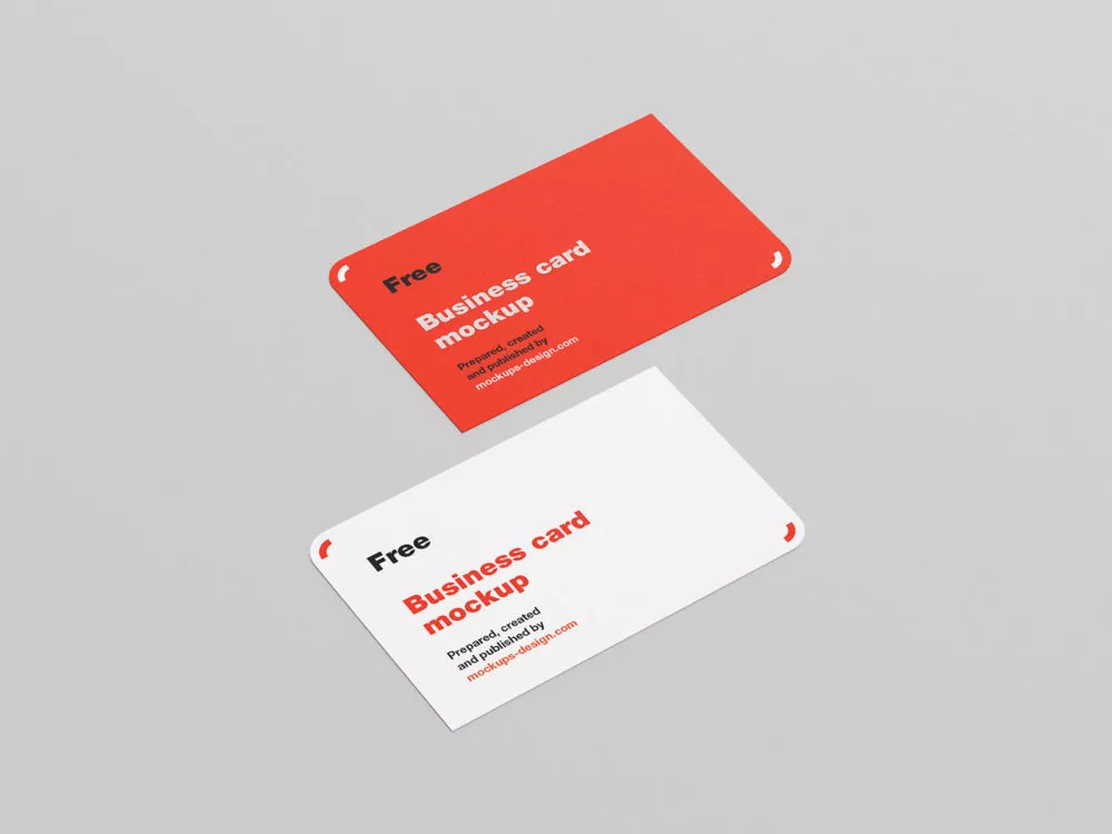 Rounded Corner Business Card Free Mockups
