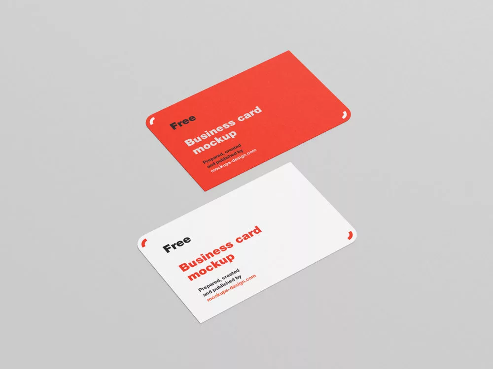 Rounded Corner Business Card Free Mockups