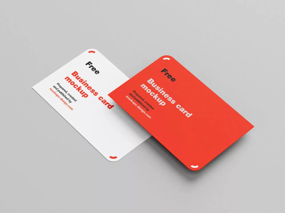 Rounded Corner Business Card Free Mockups
