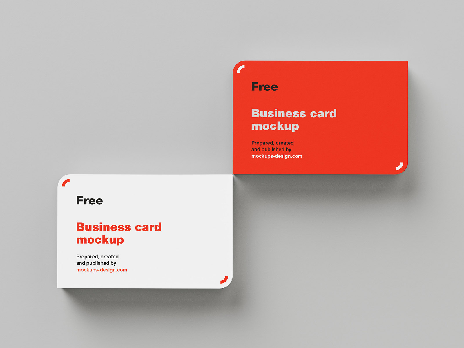 Rounded Corner Business Card Free Mockups