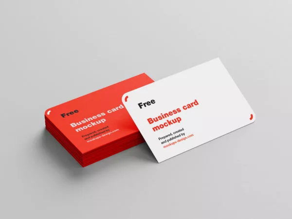 Rounded Corner Business Card Free Mockups