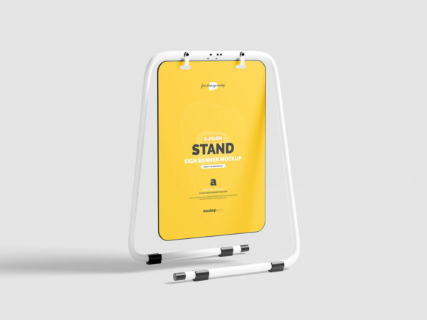 S-Form Banner Stand Free Mockups