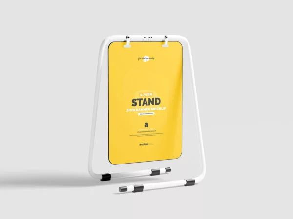 S-Form Banner Stand Free Mockups