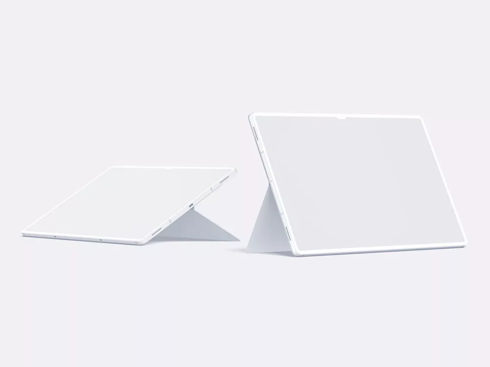 Samsung Tab S8 Ultra Free Mockup (Realistic and Clay)