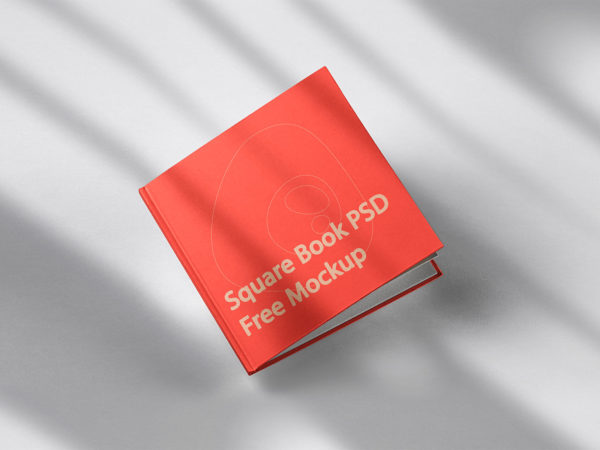 Square Book PSD Mockup