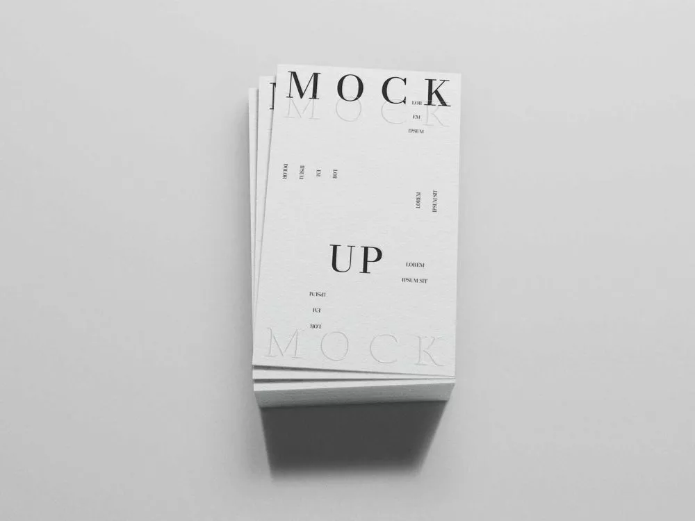 Vertical Business Card Free Mockup
