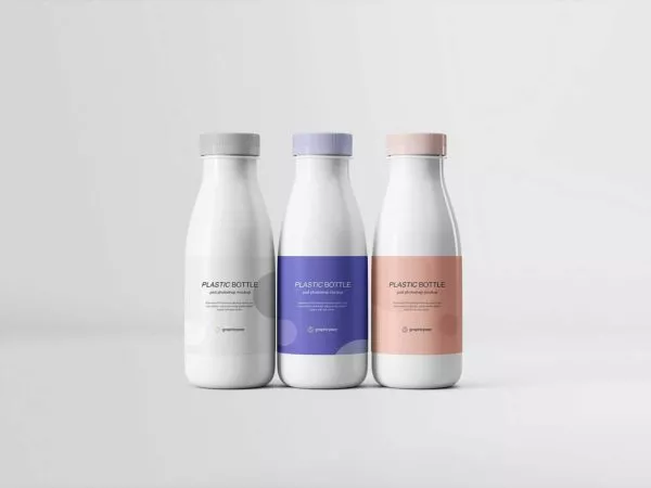 White Plastic Bottle Mockups