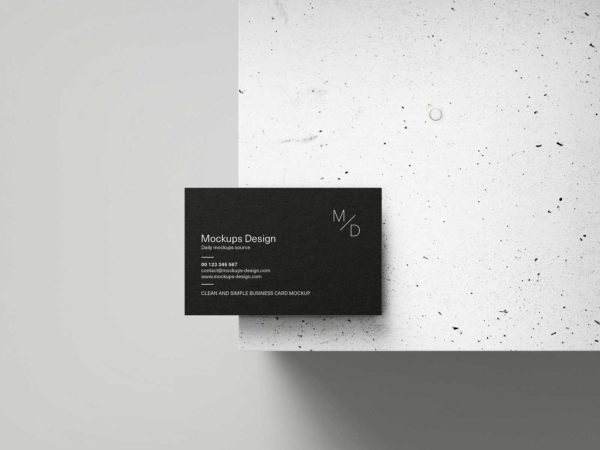 Business Card & Concrete Free Mockups