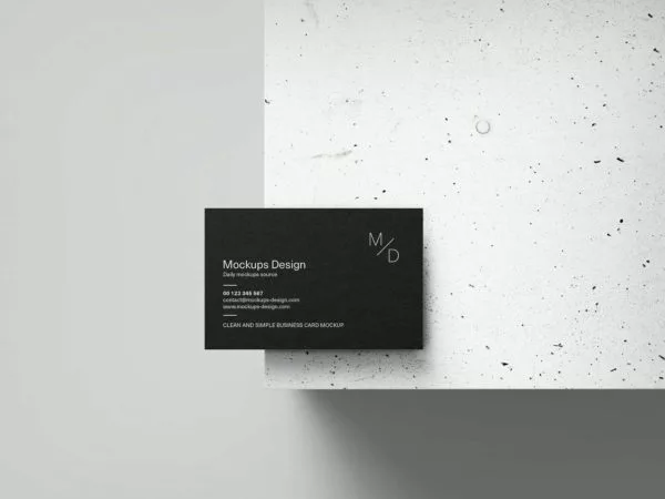 Business Card & Concrete Free Mockups