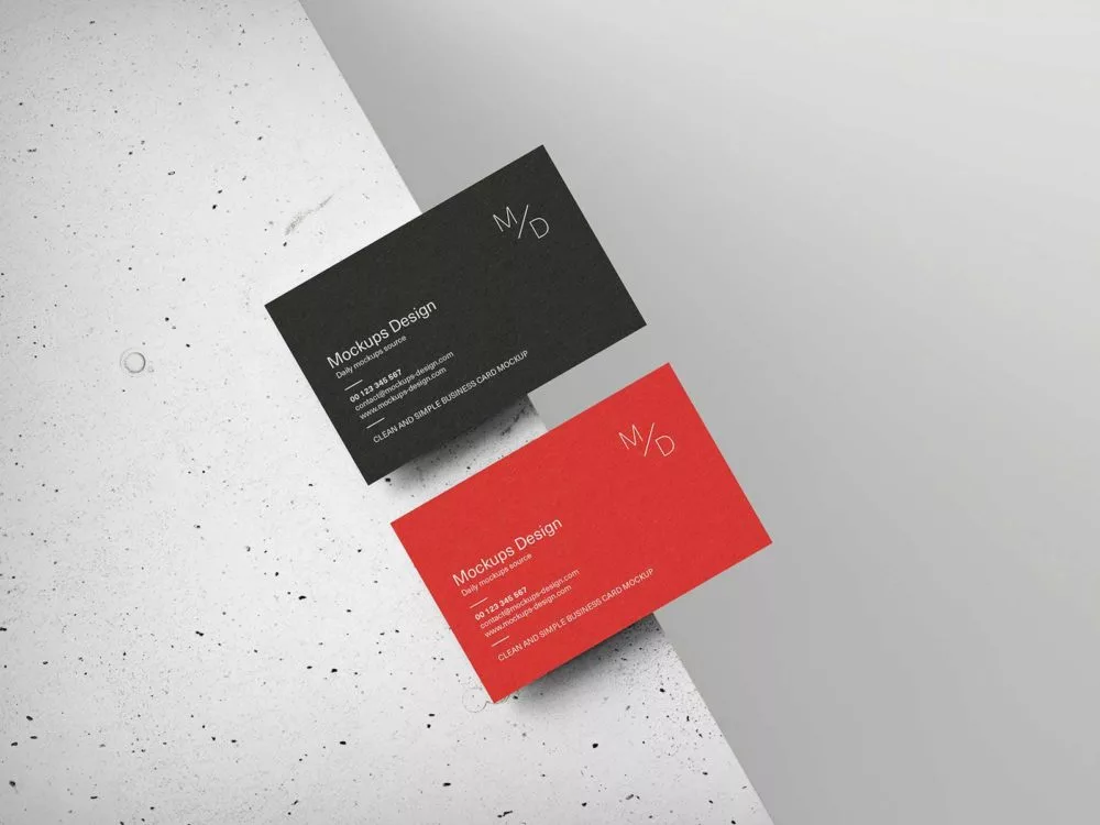 Business Card & Concrete Free Mockups