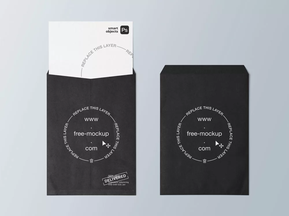 C4 Envelope Free Mockup