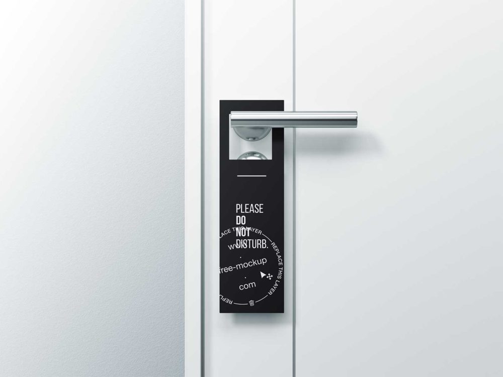 Door Hanger Mockup Free PSD