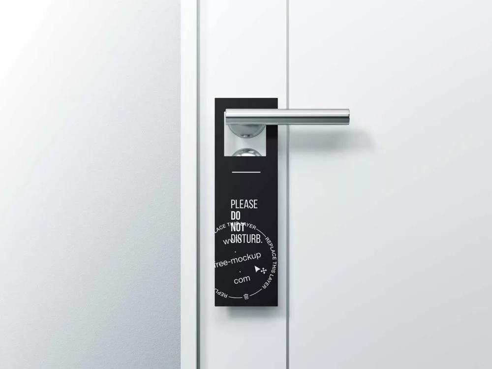 Door Hanger Mockup Free PSD