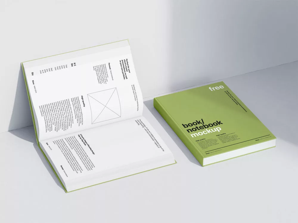 Free Open & Closed Book Mockups