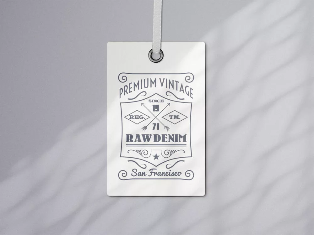 Free Apparel Tag Logo Mockup