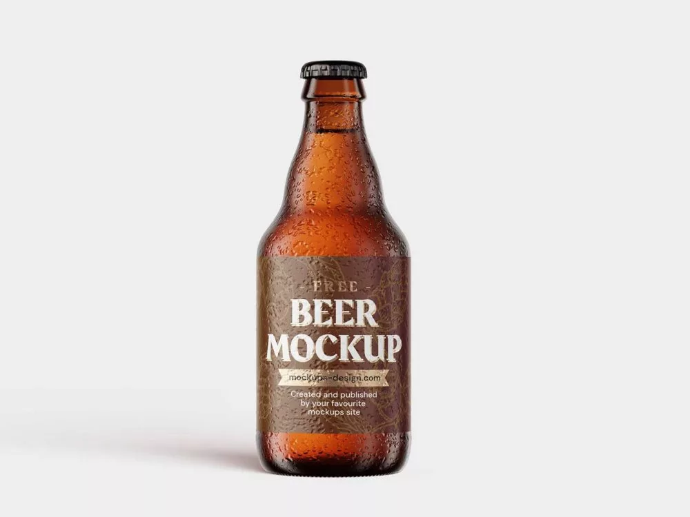 Free Beer Bottle Mockup