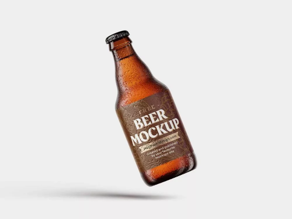 Free Beer Bottle Mockup