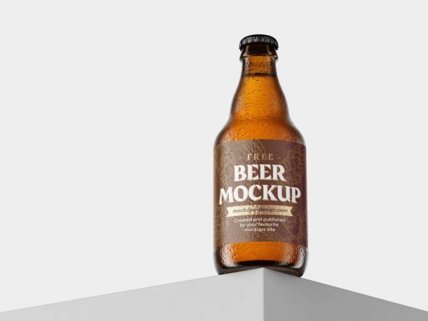 Free Beer Bottle Mockup