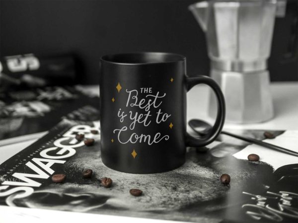 Free Black Mug Mockup PSD