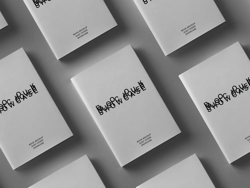 Free Book Mockup Dust Cover Showcase