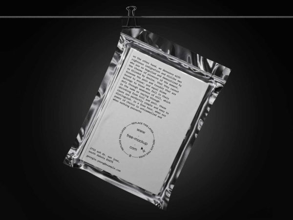 Free Book Mockup in a Plastic Vacuum Bag