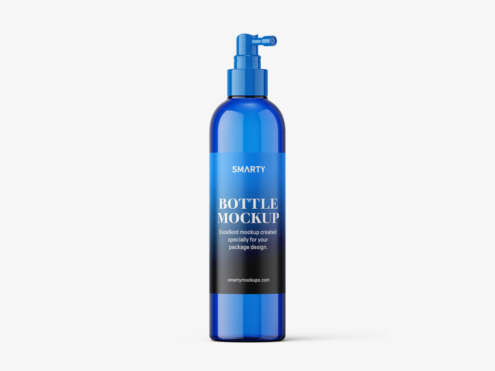 Free Bottle with Pump Dispenser Mockup