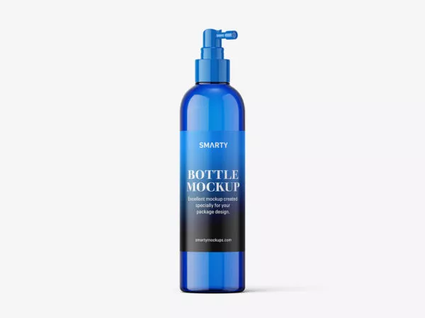 Bottle with Pump Dispenser Mockup