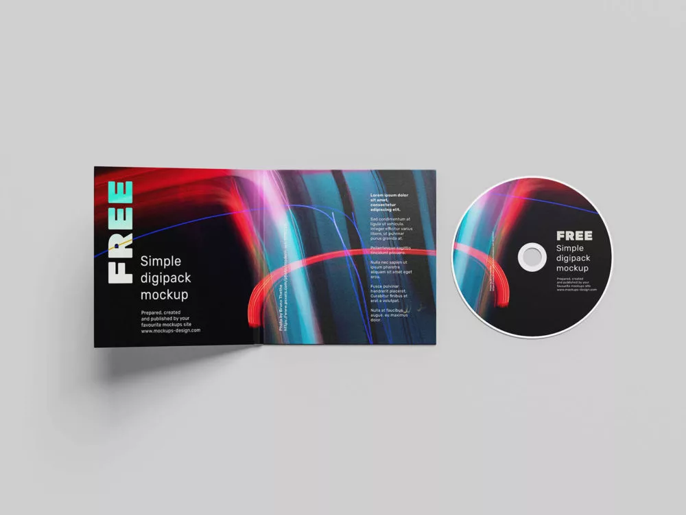 Free Digipack CD Mockup