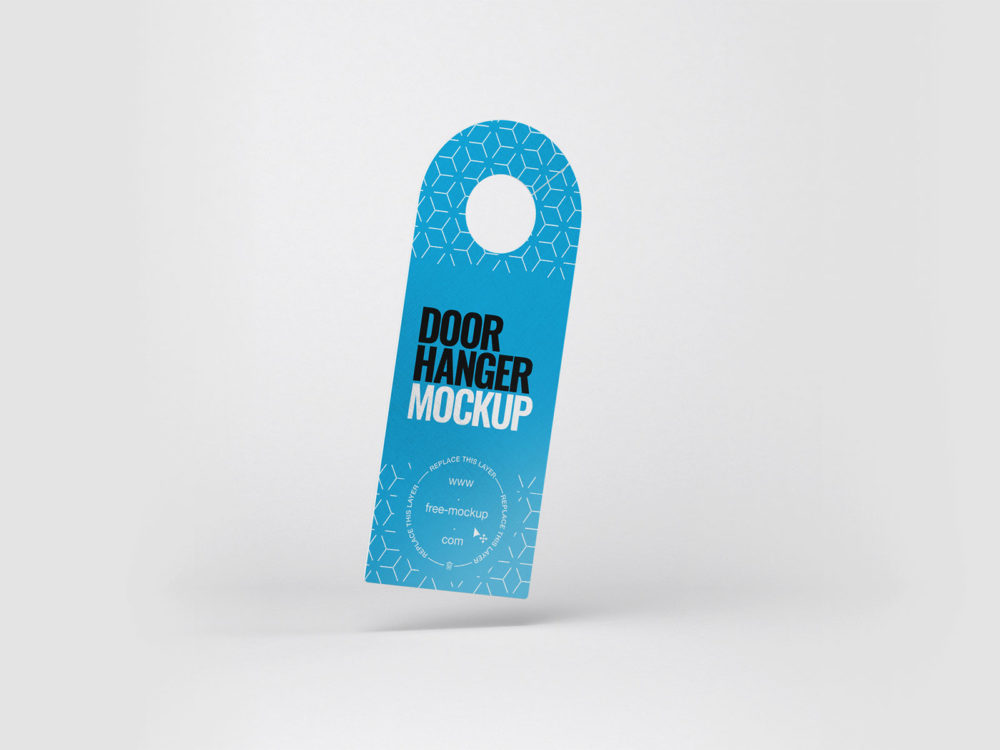 Free Door Hanger PSD Mockup