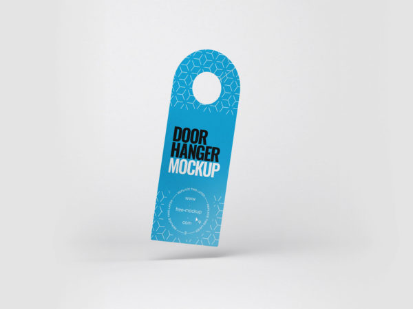 Free Door Hanger PSD Mockup