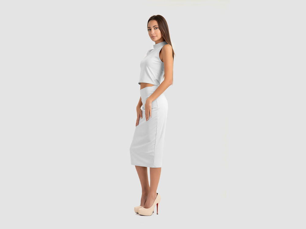 Free Elegant Skirt Suit Mockup Free Demo