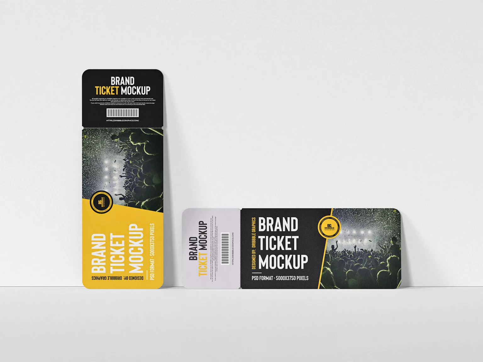 Ticket mockup The Free Mockup