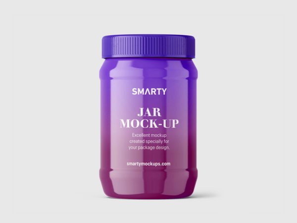 Free Glossy Jar Mockup