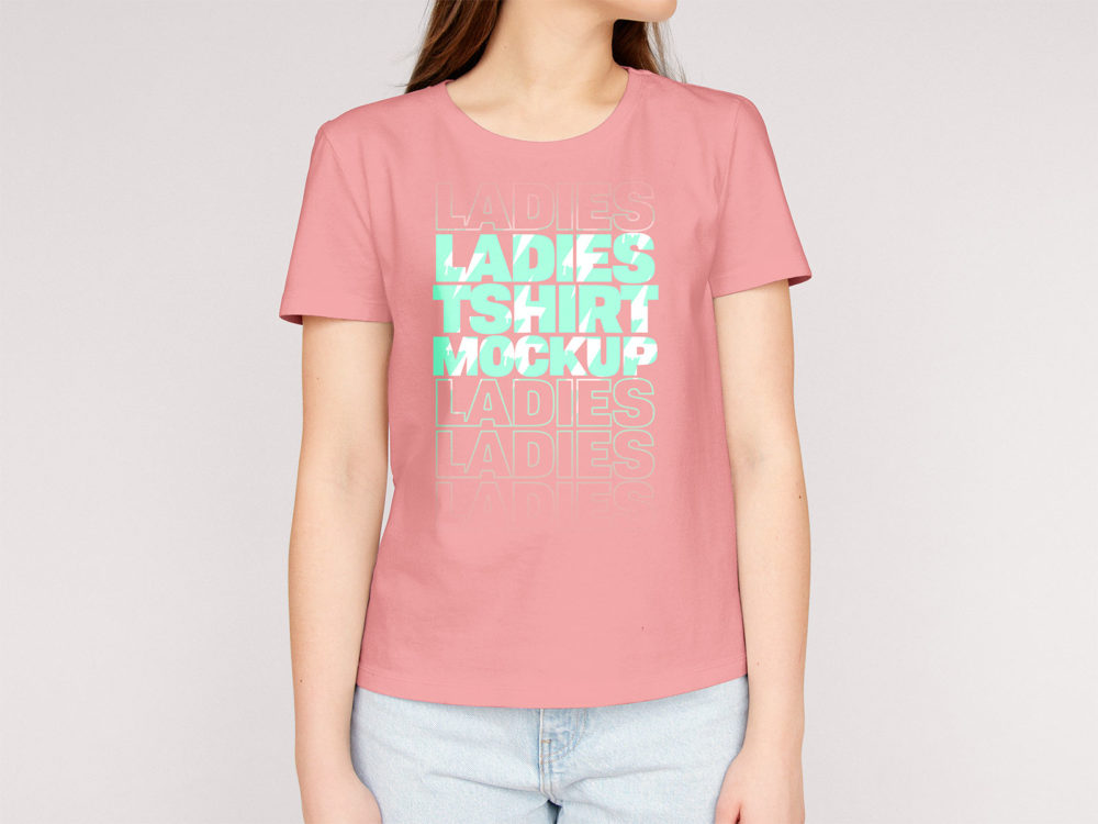 Free Ladies T-Shirt Mockup