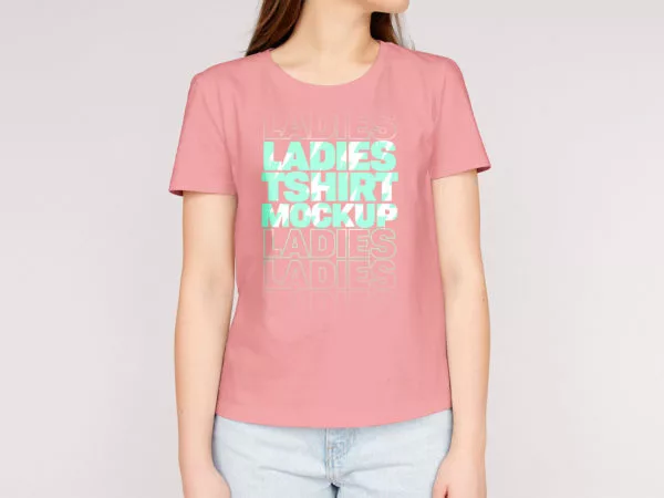 Free Ladies T-Shirt Mockup